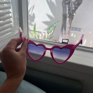 Pink Heart-Shaped Sunglasses
